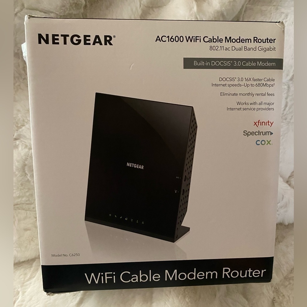 Netgear Wifi Cable Modem Router New in box Faster Reliable Secure